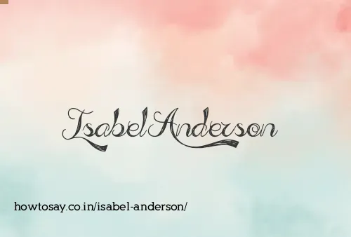 Isabel Anderson