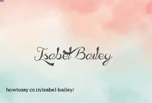 Isabel Bailey