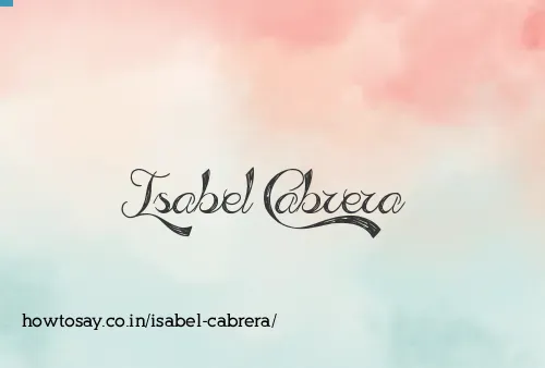Isabel Cabrera