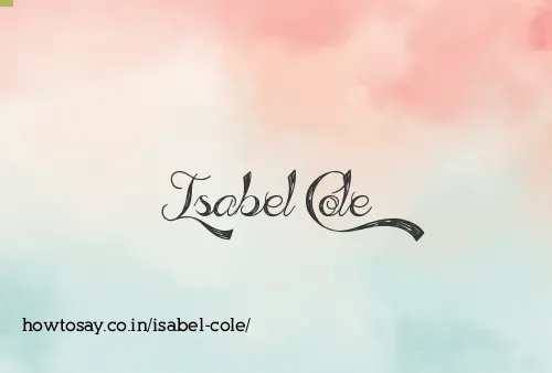 Isabel Cole