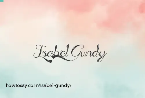Isabel Gundy