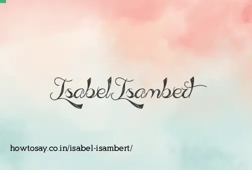 Isabel Isambert