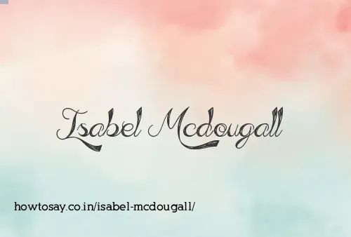 Isabel Mcdougall