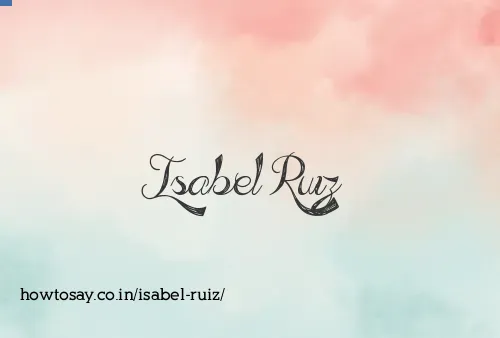 Isabel Ruiz