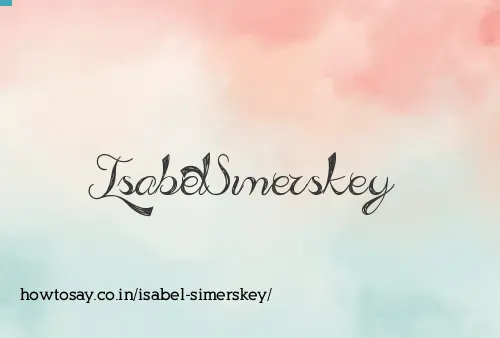Isabel Simerskey