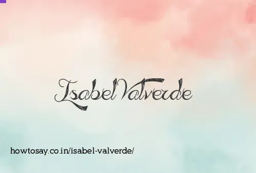 Isabel Valverde