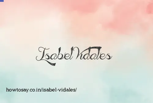 Isabel Vidales