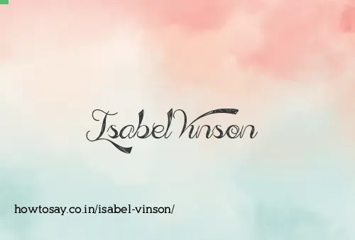Isabel Vinson