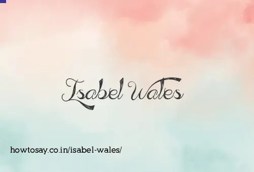 Isabel Wales