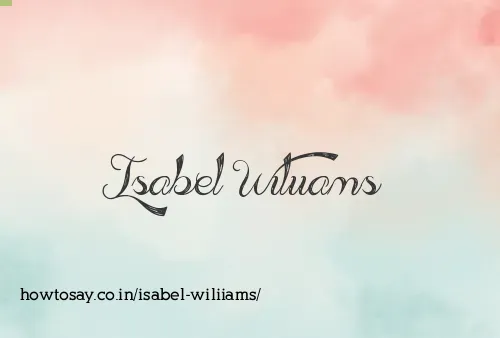 Isabel Wiliiams