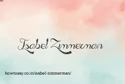Isabel Zimmerman