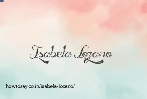 Isabela Lozano