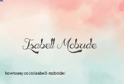 Isabell Mcbride