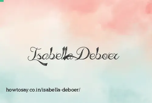 Isabella Deboer