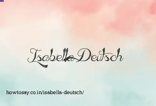 Isabella Deutsch