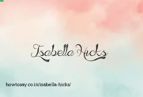Isabella Hicks