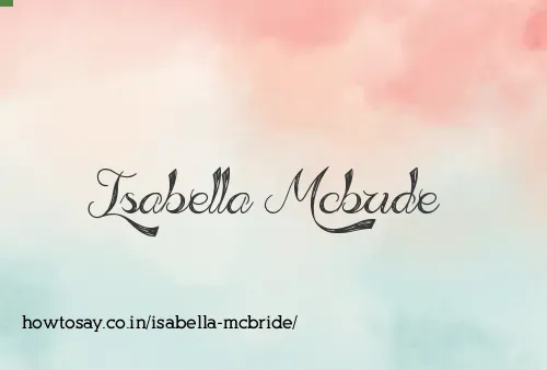 Isabella Mcbride