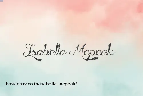 Isabella Mcpeak