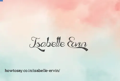 Isabelle Ervin