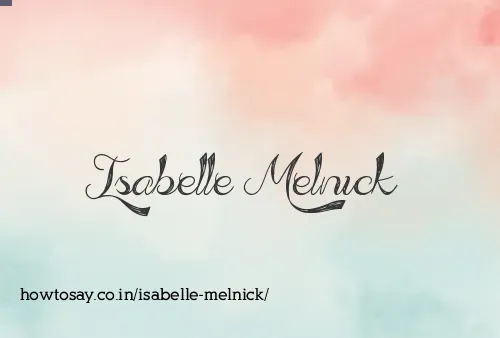 Isabelle Melnick