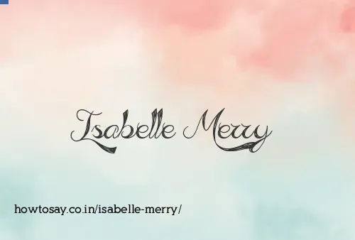 Isabelle Merry