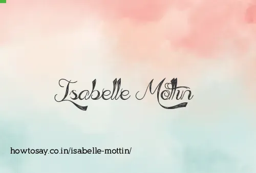 Isabelle Mottin