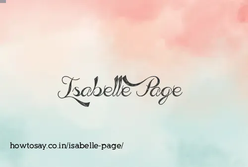 Isabelle Page