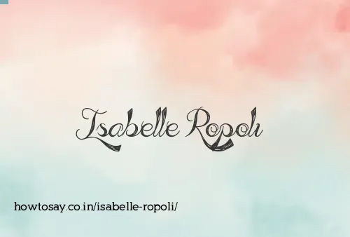 Isabelle Ropoli