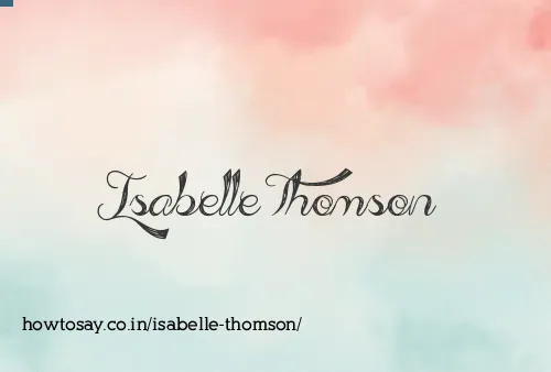 Isabelle Thomson