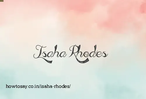Isaha Rhodes