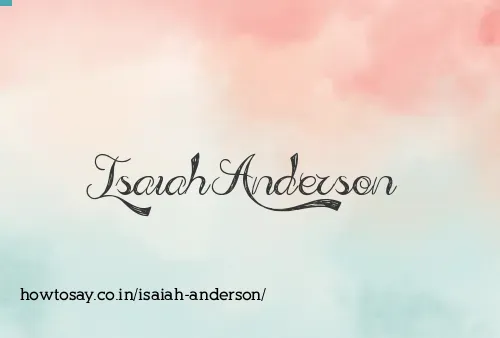 Isaiah Anderson
