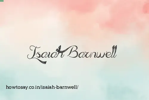 Isaiah Barnwell