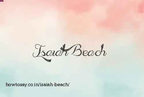 Isaiah Beach