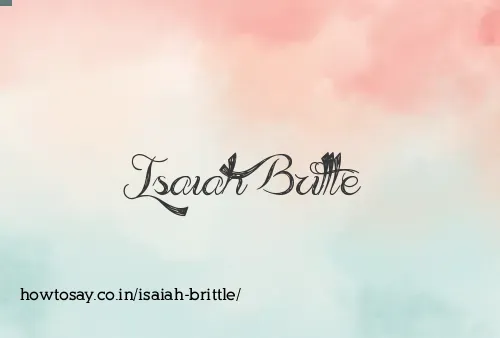 Isaiah Brittle