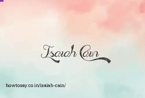 Isaiah Cain