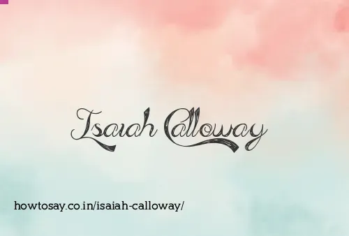 Isaiah Calloway