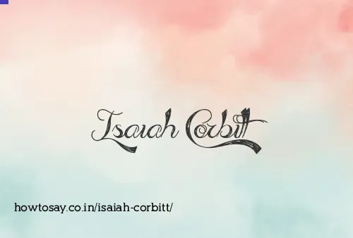Isaiah Corbitt