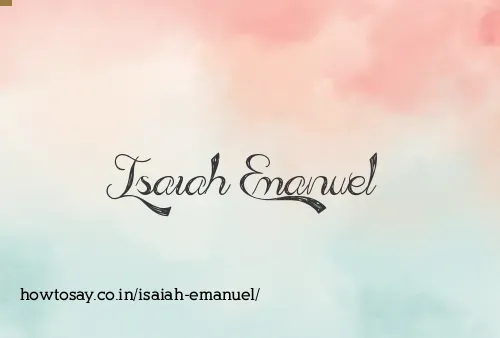 Isaiah Emanuel