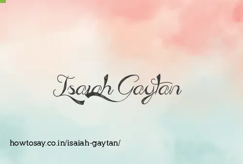 Isaiah Gaytan