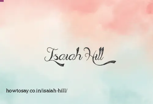 Isaiah Hill