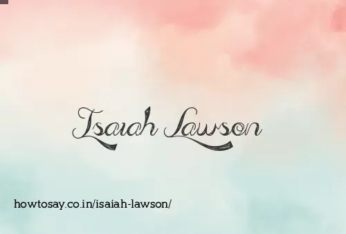 Isaiah Lawson