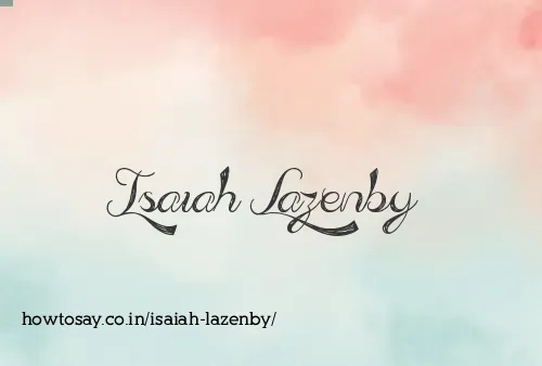 Isaiah Lazenby