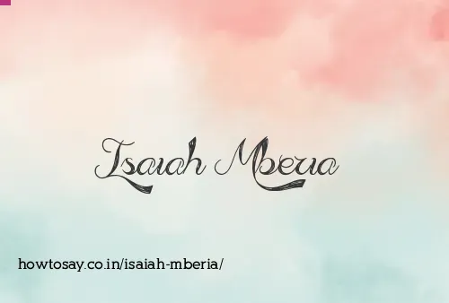 Isaiah Mberia