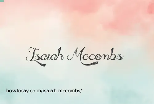Isaiah Mccombs
