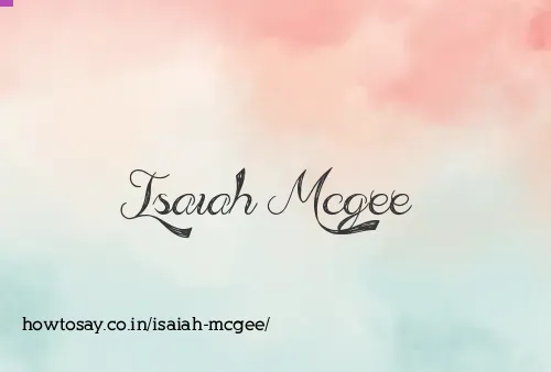 Isaiah Mcgee