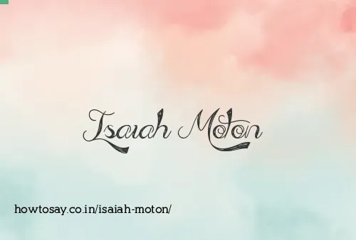 Isaiah Moton