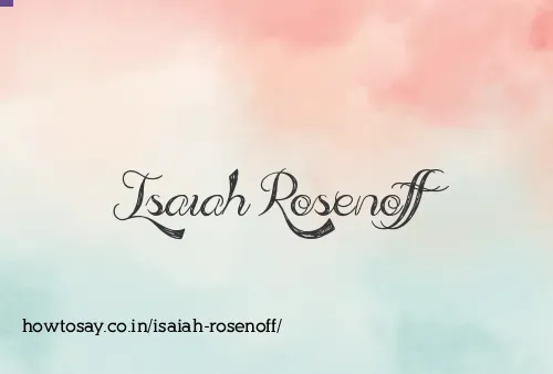 Isaiah Rosenoff