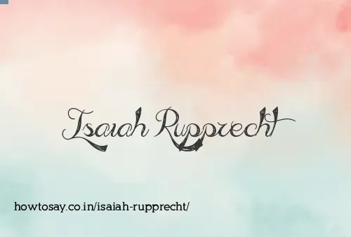 Isaiah Rupprecht