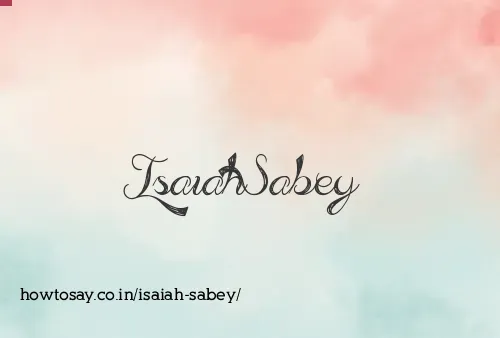 Isaiah Sabey