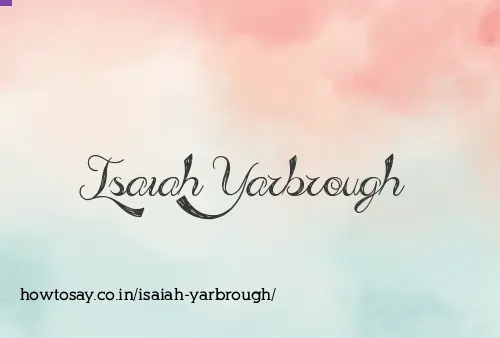 Isaiah Yarbrough